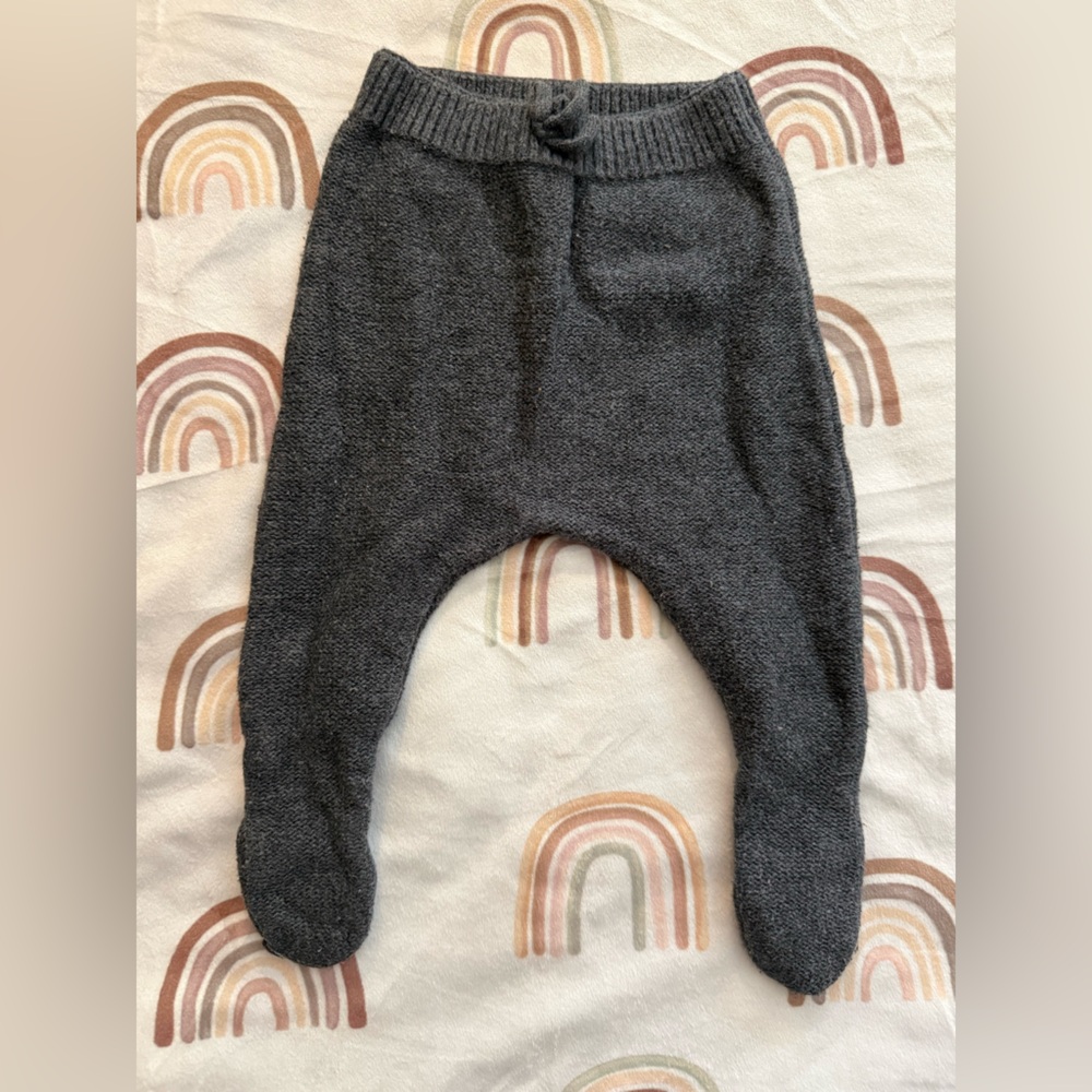 Zara Dark Gray Knit Baby Pants